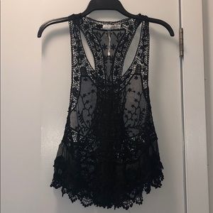 Story of Lola Black Lace Tank